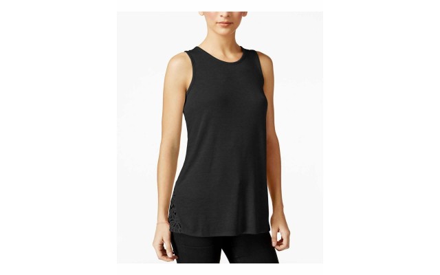  Juniors’ Lace-Trim T-Shirt Tank Tops