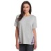  Women's Plaid-Side Scoop Neck Blouse Tops