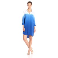 G.H. Bass & Co. Women’s Soft Rayon Twill Dress, Lapis Combo, SIZE Small