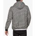  Men’s Houndstooth Hooded Jacket (Black/White, XL)