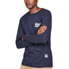 G-Star Raw Men’s Long-Sleeve Uniform of the Free Pocket T-Shirt (Navy, Large)