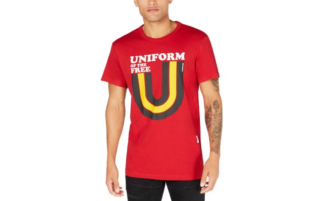  Men’s Uniform of the Free Graphic T-Shirt (Red,XXL)