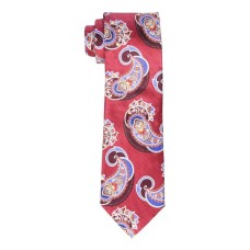 Geoffrey Beene Men’s Uptown Elegant Paisley Tie, Red, One Size
