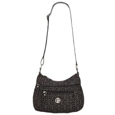 Giani Bernini Circle Signature Lurex Handbag Hobo (Black)