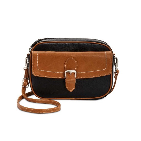  Leather Convertible Belt Bag (Black)
