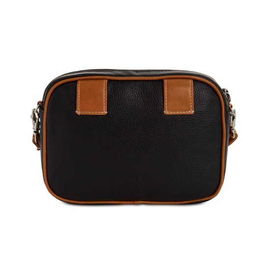  Leather Convertible Belt Bag (Black)