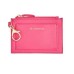  Womens Faux Leather Keychain Coin Pouch Pink O/S