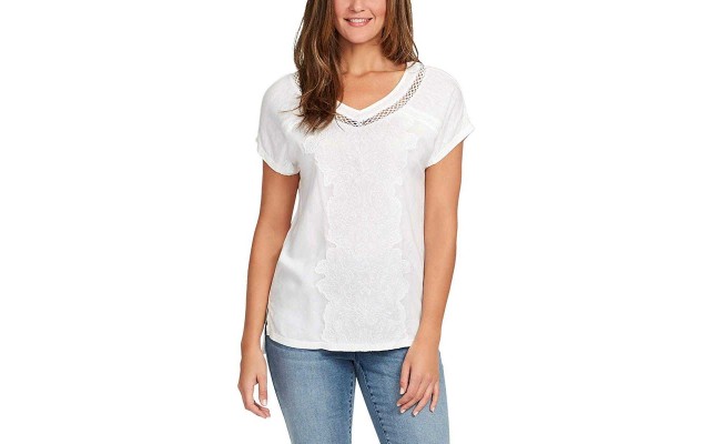  Ladies’ Women's V-Neck Embroidered Blouse T-Shirt Tops