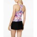  Palm Dazed Racerback Top Women’s Swimsuit (Purple Multi, M)