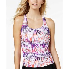 Go by Gossip Palm Dazed Racerback Top Women’s Swimsuit (Purple Multi, M)
