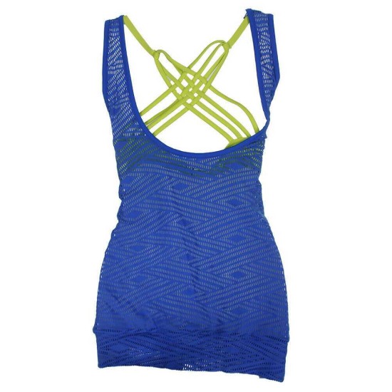   Women’s Sporty Splice Layered Crochet Swimsuit Tank Tops