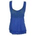   Women’s Sporty Splice Layered Crochet Swimsuit Tank Tops