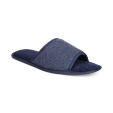 Gold Toe Mens Open-Toe Slippers (Navy, M)