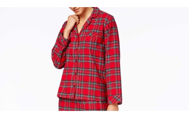 Greendog  Women’s Holiday Plaid Pajama Set,Missing Pants (Brinkley Plaid, S)