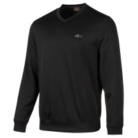 Greg Norman for Tasso Elba Men’s Rapiwarm V-Neck Sweater (Deep Black, S)