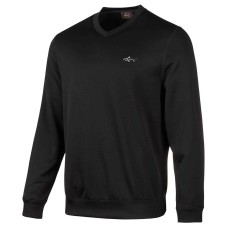Greg Norman for Tasso Elba Men’s Rapiwarm V-Neck Sweater (Deep Black, S)