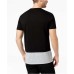  Men’s Pieced Colorblocked Graphic-Print T-Shirt (Black, L)