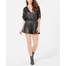 Guess Women's Rivieria Metallic Ruched Rompers