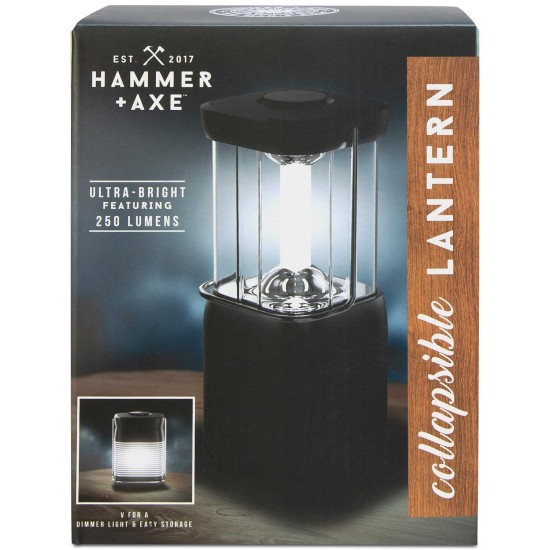  Collapsible Lantern (Black, 5.9″ x 3.9″ x 8.6″)