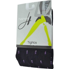Hanes Womens Double Dot Tights (Black, Mauve Small)