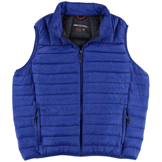 Hawke & Co. Big & Tall Lightweight Packable Down Vest (Blue, 3XL)