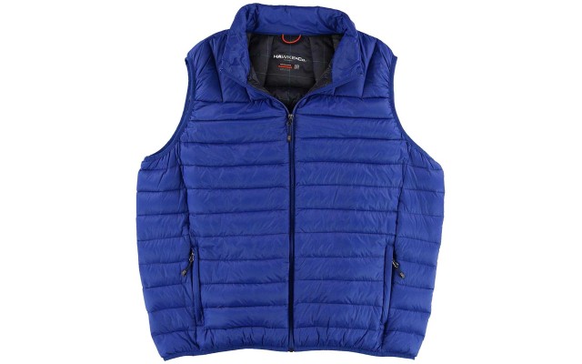 Hawke & Co. Big & Tall Lightweight Packable Down Vest (Blue, 3XL)