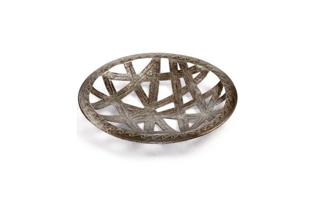  Recycled Metal Ribbon Cutout Tray Collection (Brown)