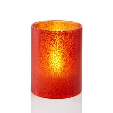 Holiday Lane 3″ X 4″ LED Candle Holder Christmas Holiday Decorations (Red/Orange)