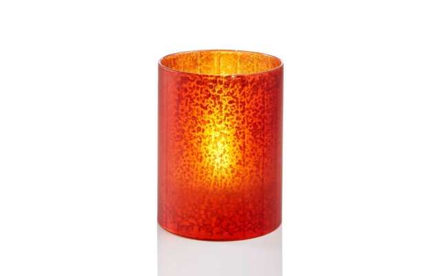  3″ X 4″ LED Candle Holder Christmas Holiday Decorations (Red/Orange)
