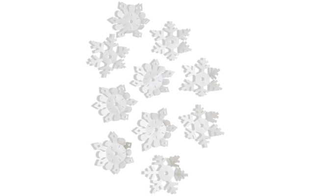  3D Snowflake Wall Decal 10-Pc. Set