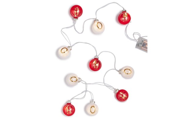  6-Feet LED Plastic Ball Garland Christmas Decoration