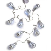 Holiday Lane 7-Ft Silvertone Battery-Operated LED String Light Bulbs