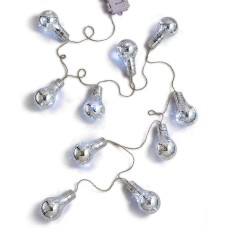 Holiday Lane 7-Ft Silvertone Battery-Operated LED String Light Bulbs