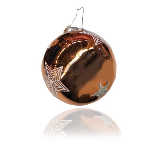  Beautiful Keepsake Red Glass Santa’s Favorite Christmas Tree Ball Ornament (Brown)