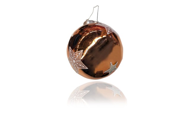  Beautiful Keepsake Red Glass Santa’s Favorite Christmas Tree Ball Ornament (Brown)