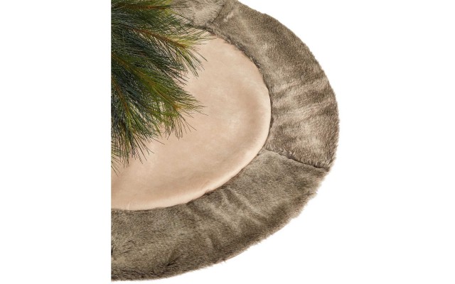  Border 48” Tree Skirt, Brown