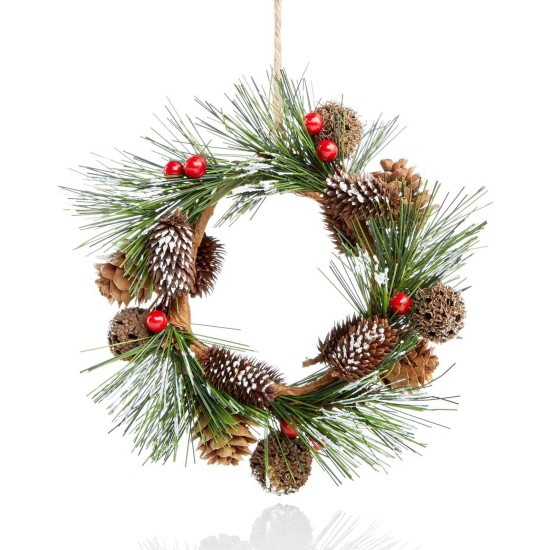  Christmas Cheer Pinecone Wreath Ornament