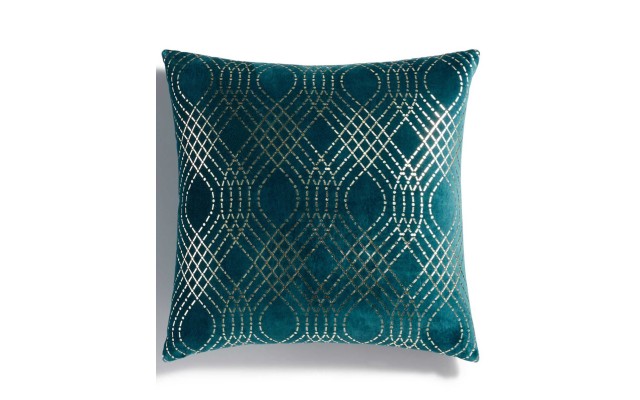  Diamond Foil Printed Decorative Pillow (Green)