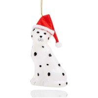 Holiday Lane Dog in Santa Hat Ornament