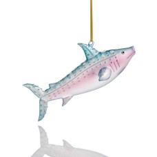 Holiday Lane Glass Shark Ornament
