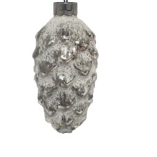 Holiday Lane Glass White & Silver Acorn Lights Chain