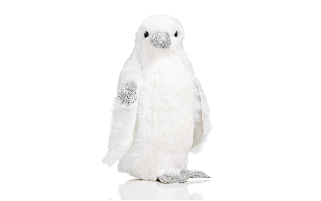  Glittered Penguin Christmas Décor 10″