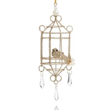 Holiday Lane Gold Bird Cage Ornament