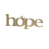 Holiday Lane “Hope” Ornament Silver Tone Ribbon Christmas Decoration 6”