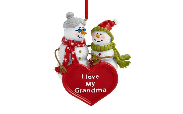 “I Love My Grandma” Snowmen Ornament