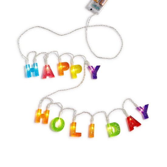  LED Happy Holiday 8 Foot Wire