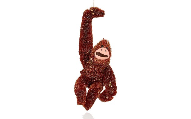  Orangutan Ornament (Gold Glitter)