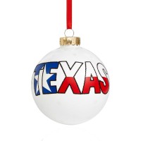 Holiday Lane Pearl White Texas Ornament