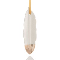 Holiday Lane Porcelain Leaf Dipped In Gold-Tone Ornament