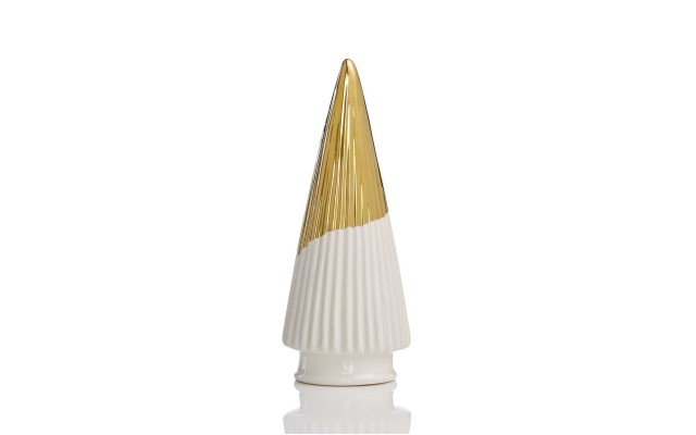 Porcelain White/Gold Tree Christmas